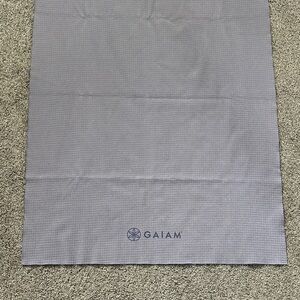 GAIAM Gray & Purple Yoga Mat Towel